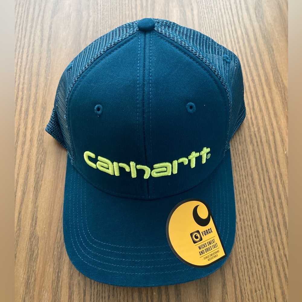 Carhartt Mesh Trucker Hat Cap Spellout
Logo Snapback Night Blue Mens